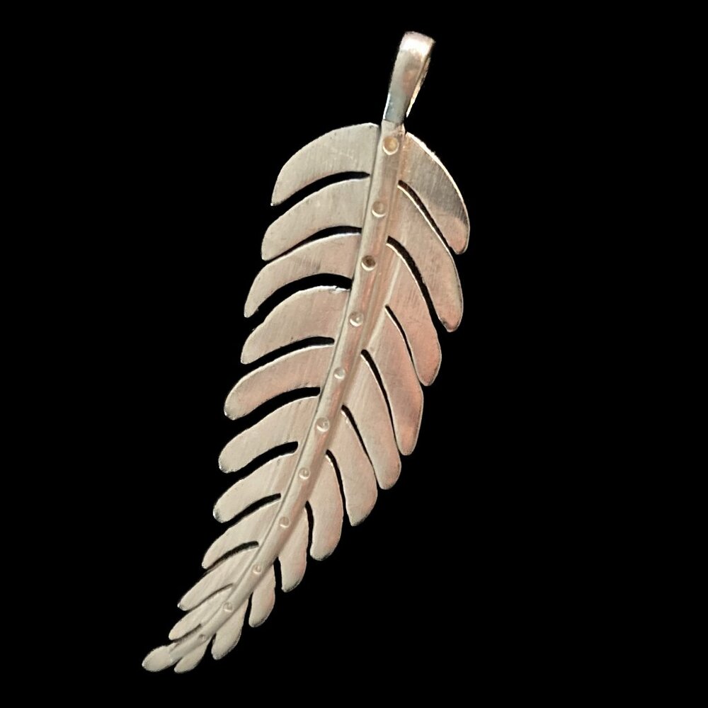 Vintage Sterling Silver Fern Leaf Pendant 925 Nature Jewelry 2 Grams